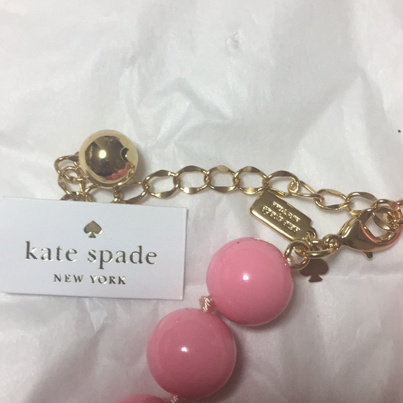 Kate Spade pink and gold statement necklace - Picture 3 of 4